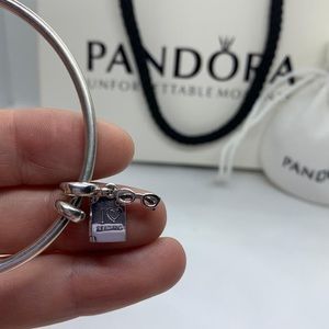 pandora i love reading charm, ale 925 silver